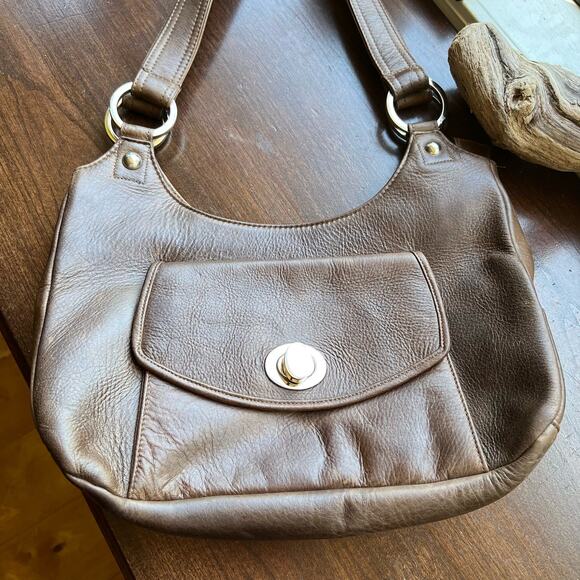 Coronado Hobo Leather Purse Concealed Carry Cognac Shoulder Bag Pockets NRA - Picture 2 of 16